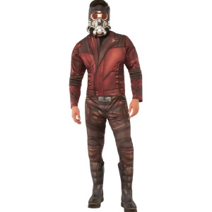 Adult Mens Deluxe Guardians Of The Galaxy Vol. 2 Starlord Costume - Mens Standard (50) 50" chest - 42-46" waist - 33" inseam - 5'9" - 5'11" approx 180