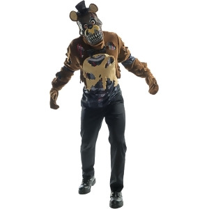 Adult Mens Five Nights And Freddy's 4 Nightmare Freddy Costume - Mens Standard (50) 50" chest - 42-46" waist - 33" inseam - 5'9" - 5'11" approx 180-21