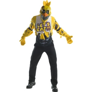 Adult Mens Five Nights And Freddy's 4 Nightmare Chica Costume - Mens Standard (46) 46" chest - 36-40" waist - 33" inseam - 5'9" - 5'11" approx 170-190