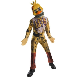 Child's Boys Five Nights And Freddy's 4 Nightmare Chica Costume - Boys Large (12-14) for ages 8-10 approx 31"-34" waist - 56-60" height