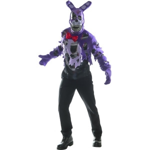 Adult Mens Five Nights And Freddy's 4 Nightmare Bonnie Costume - Mens Small (36) 36" chest - 26-28" waist - 33" inseam - 5'6" - 5'9" approx 140-160lbs