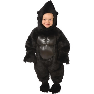 Zoo Animal Silverback Gorilla Toddler Costume - Child's Newborn (0-9 Months) - Up to 26" height - 18" waist - 18" hip - 7" inseam - 18" chest