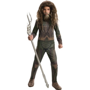Child's Boys Justice League Aquaman Costume - Boys Medium (8-10) for ages 5-7 approx 27"-30" waist - 50-54" height
