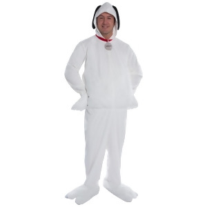 Peanuts Snoopy Beagle Dog Deluxe Mens Costume - Mens Large (44) 44" chest - 40" waist - 33" inseam - 44" hip