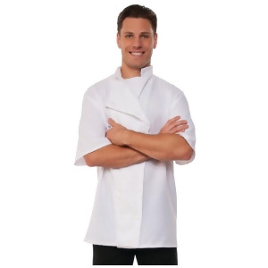 Men's Famous Reality Tv Star White Chef Shirt Costume - Mens Medium 40-42" chest - 16-16.5" neck - 30-34" waist