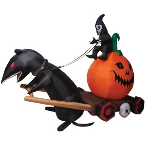 Spooky Blow-Up Rat Race Inflatable Halloween Indoor/Outdoor Decoration 9' W x 6' T - All
