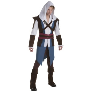 Assassin's Creed Iv Black Flag Edward Kenway Assassin Classic Mens Costume - Mens Standard (50) 50" chest - 46" waist - 34" inseam - 50" hip