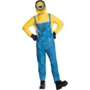 Adult Mens Despicable Me 3 Minion Mel Jumpsuit Costume - Mens Standard (50) 50" chest - 42-46" waist - 33" inseam - 5'9" - 5'11" approx 180-210lbs