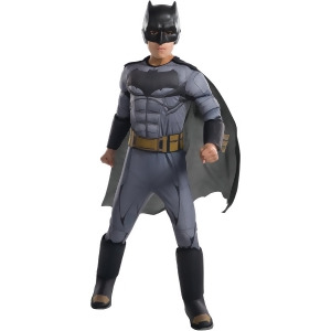 Child's Boys Justice League Deluxe Batman Costume - Boys Medium (8-10) for ages 5-7 approx 27"-30" waist - 50-54" height