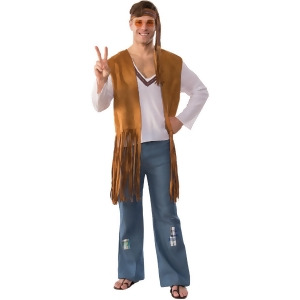 Mens World Traveling Mind Far Out Hippie Costume - Mens Large 42-46" chest - 16.5-17" neck - 34-38" waist