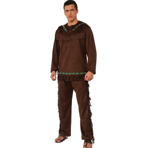 Men's Head Of The Tribe Native American Chief Costume - Mens 2XL 48-50" chest - 18-18.5" neck - 42" waist