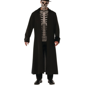 Mens Roaring 20s Undead Skeleton Skull Mobster Costume - Mens Large 42-46" chest - 16.5-17" neck - 34-38" waist