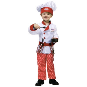 Little Tikes Red Restaurant Kitchen Chef Toddler Costume - Child's (2T) for ages 1-3 - 33.5" height - 20" waist - 21" hip - 13" inseam - 21" chest