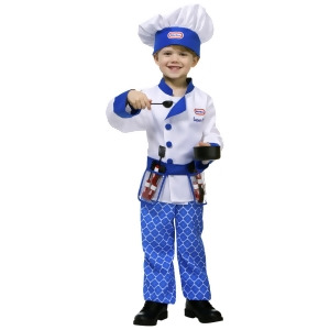 Little Tikes Blue Restaurant Kitchen Chef Toddler Costume - Child's (4T) for ages 2-4 - 41.5" height - 21" waist - 23" hip - 16" inseam - 23" chest