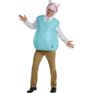 Peppa Pig Daddy Pig Mens Costume - Mens Large (44) 44" chest - 40" waist - 33" inseam - 44" hip