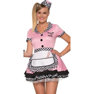 Womens Sexy 50s Soda Shop Waitress Girl Trixie Sue Costume - Womens Medium-Large (8-12) 30-36 waist~ 34-40 bust~ B-C