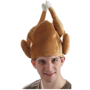 12 Plush Roasted Turkey Thanksgiving Hats Costume Party Cap Standard size - All