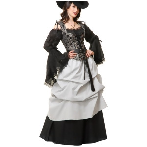 Adult's Womens Grey And Black Marie Antoinette Dress Costume - Womens Medium (8-10) approx 27.5 waist~ 39 hips~ 37.5 bust~ B-C
