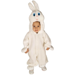Little Bunny Wabbit White Fluffy Easter Rabbit Child's Costume - Kids Toddler (2-4) for ages 1-2 approx 41" height - 24-36lbs