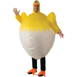 Adults Inflatable Big Chicken Chick Costume Mens Standard 46 46 chest 36-40 waist 33 inseam 5'9 5'11 approx 170-190lbs - All