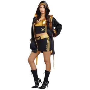 Adult's Womens World Champion Boxer Boxing Champ Costume - Large  -  Size 10-14 - Cup C/D - Bust 36"-38" - Waist 29"-31" - Hip 38"-40" - Inseam 35.5" 