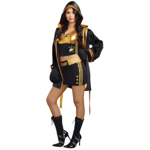 Adult's Womens World Champion Boxer Boxing Champ Costume - Medium  -  Size 6-10 - Cup B/C - Bust 34"-36" - Waist 27"-29" - Hip 36"-38" - Inseam 35" - 