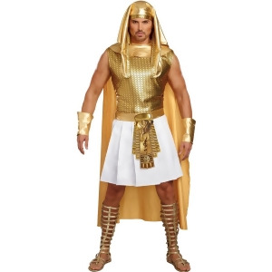 Adult's Mens Egyptian Pharaoh Warrior Ruler Ramses Costume - Mens X-Large  -  Neck 17-17.5" - Chest 46-48" - Waist 40-42" - Weight 200-250lbs