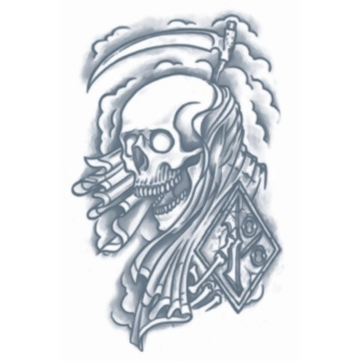 Prison Life Reaper Of Death Tattoo Costume Accessory - Standard size 
