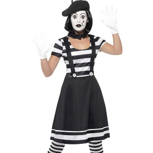 Adult's Womens Mime Artist Street Performer Dress Costume - Women's Medium 10-12 - approx 29"-30.5" waist - 39.5"-41" hips - 37"-38.5" bust - 125-140 