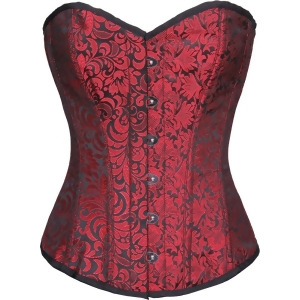 Womens Romance Red Charlene Fullbust Rear Lacing Costume Corset - Womens Medium approx 26-28" waist - 34-36" bust - 36-38" hips