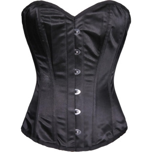 Womens Romance Black Janine Fullbust Rear Lacing Costume Corset - Womens X-Large approx 30-32" waist - 38-40" bust - 40-42" hips
