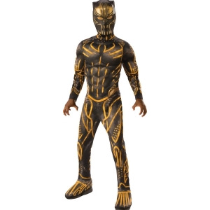 Boys Black Panther Erik Killmonger Suit Deluxe Costume - Boys Small (4-6) for ages 3-5 - 44-48" height - 25-26" waist