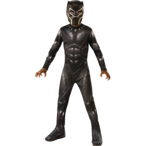 Boys Black Panther Original Vibranium Suit Classic Costume - Boys Medium (8-10) for ages 5-7 approx 27"-30" waist - 50-54" height