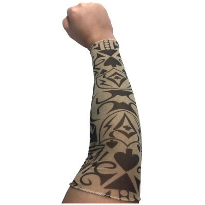 Mens Womens Poker Thug Costume Accessory Arm Sleeve Tattoo Large - Standard 
