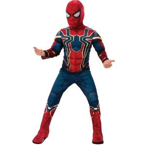 Boys Avengers Infinity War Spider-man Deluxe Costume - Boys Large (12-14) for ages 8-10 approx 31"-34" waist - 56-60" height
