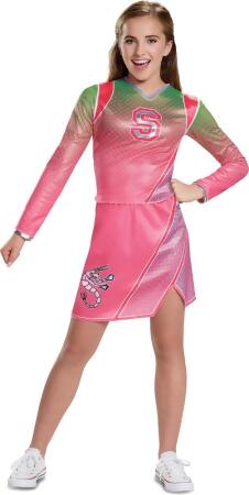 Girls Disney Zombies Addison Pink Cheerleader Outift Costume 