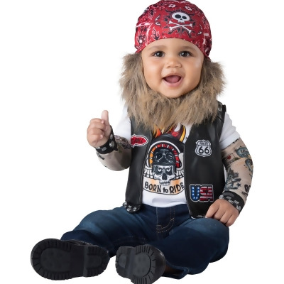 Baby Biker Boy Motorcycle Club Fancy Dress Halloween Toddler Child Costume  0-6M