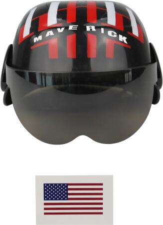 Child's Air Force Combat Pilot Black Maverick Helmet Costume Accessory - Standard size 