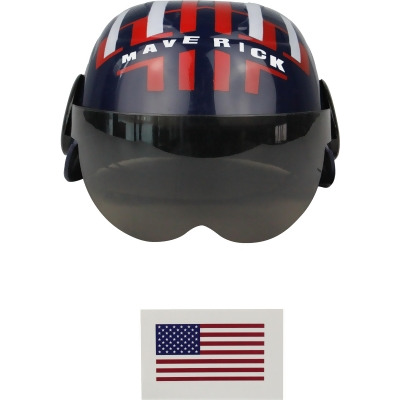 Child's Air Force Combat Pilot Dark Blue Maverick Helmet Costume Accessory - Standard size 