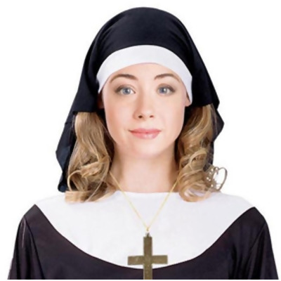 Adult's Catholic Nun Habit And Collar Costume Accessory - Standard Size 