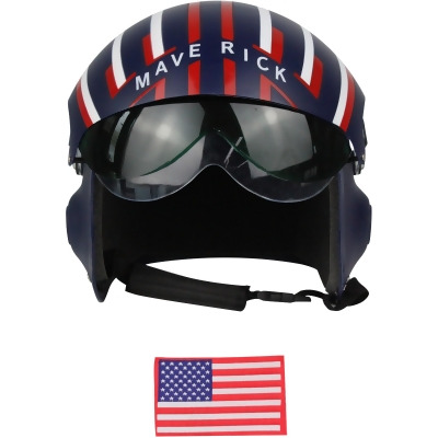 Deluxe Navy Blue Maverick Pilot Helmet Costume Accessory - Standard size 