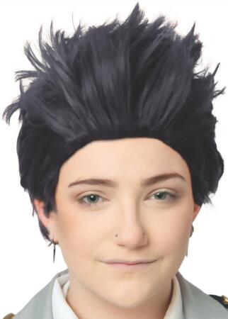 Adult's Anime Hero Black Spike Wig Costume Accessory - Standard size 