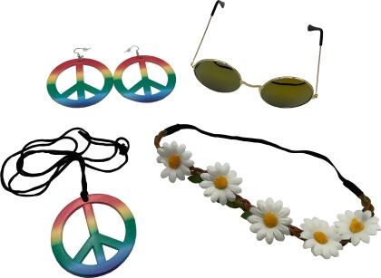 Adults 60s Hippie Generation Instant Costume Accessory Kit - Standard size 