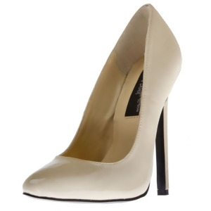 Women's Highest Heel Shoes 5 1/4 Heel Pump Beige Patent - Women's US Shoe Size 10