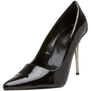 Women's Highest Heel Shoes 4 Woven Glitter Pump Black Patent Pu - Women's US Shoe Size 9