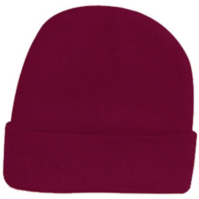 Maroon Purple Acrylic Knit Winter Beanie Toque Hat - Standard 
