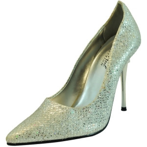 Women's Highest Heel Shoes 4 Woven Glitter Pump Silver Woven Glitter - Women's US Shoe Size 6.5