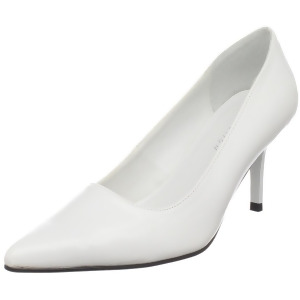 Women's Highest Heel 3 Professional Working Pump White Kid Pu Shoes - Women's US Shoe Size 6
