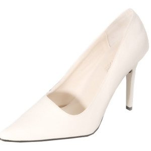 Women's Highest Heel Shoes 4 Classic Plain Pump White Kid Pu - Women's US Shoe Size 9