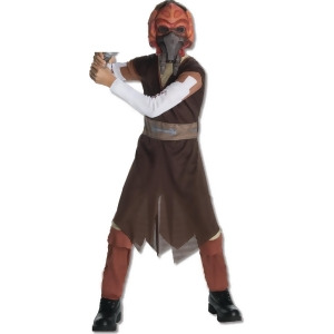 Child's Star Wars Plo Koon Jedi Master Costume - Boys Small (4-6) for ages 3-5 approx 25"-26" waist~ 44-48" height